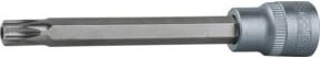 KS Tools 3/8" Bit-Stecknuss TX mit Stirnlochbohrung, lang, TB30, Chrom-Vanadium, Silber - Bild 1