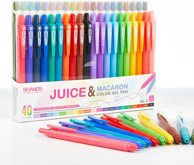 SHANDS bunte Gelstifte mit 0,5 mm feiner Spitze für Schule, Büro und Journaling, 20 Stück - Bild 1