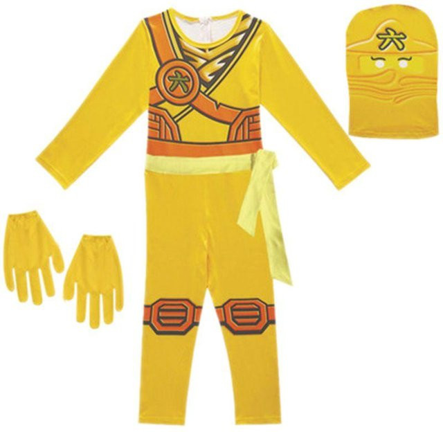 FluxAtelier Ninjago Kai Jay Cosplay Partykleidung, Gelb, Set / Bundle - Bild 1