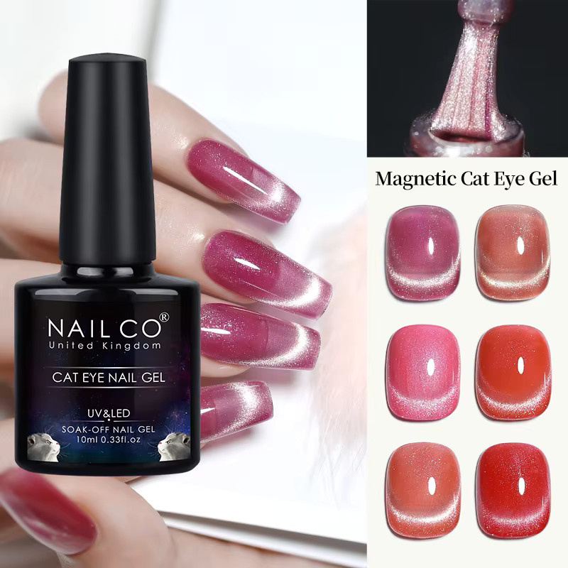 NAILCO Cat Eye Gel Nagellack, Rot Grün, 10 ml, Schimmernd - Bild 1