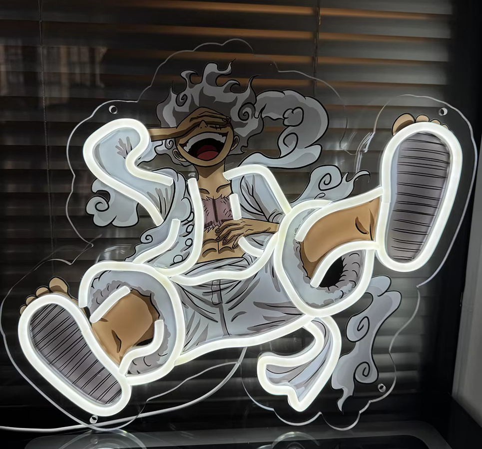 Bandai One Piece Ruffy Acryl Neon LED Licht Anime Kunstwerk für Deko und Party - Bild 3