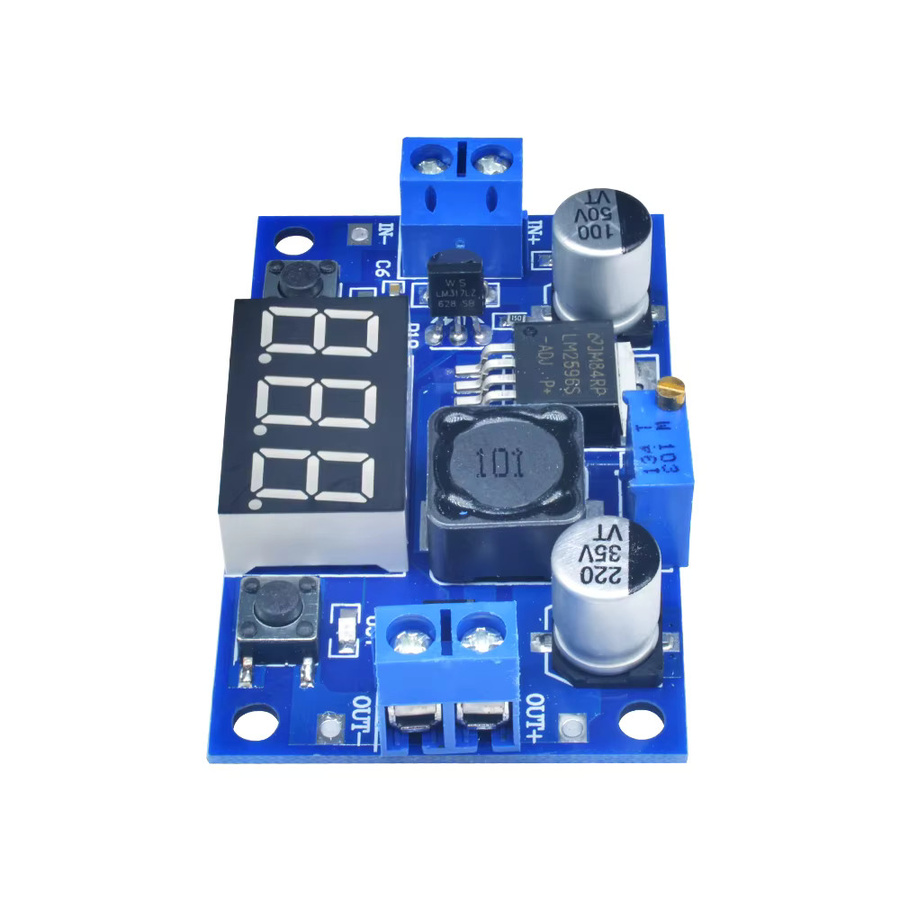 Aideepen LM2596 DC-DC Abwärtswandler Spannungsregler mit LED-Voltmeter in Blau, einstellbarer Buck-Adapter für 4,0 bis 40 V auf 1,25 bis 37 V - Bild 2