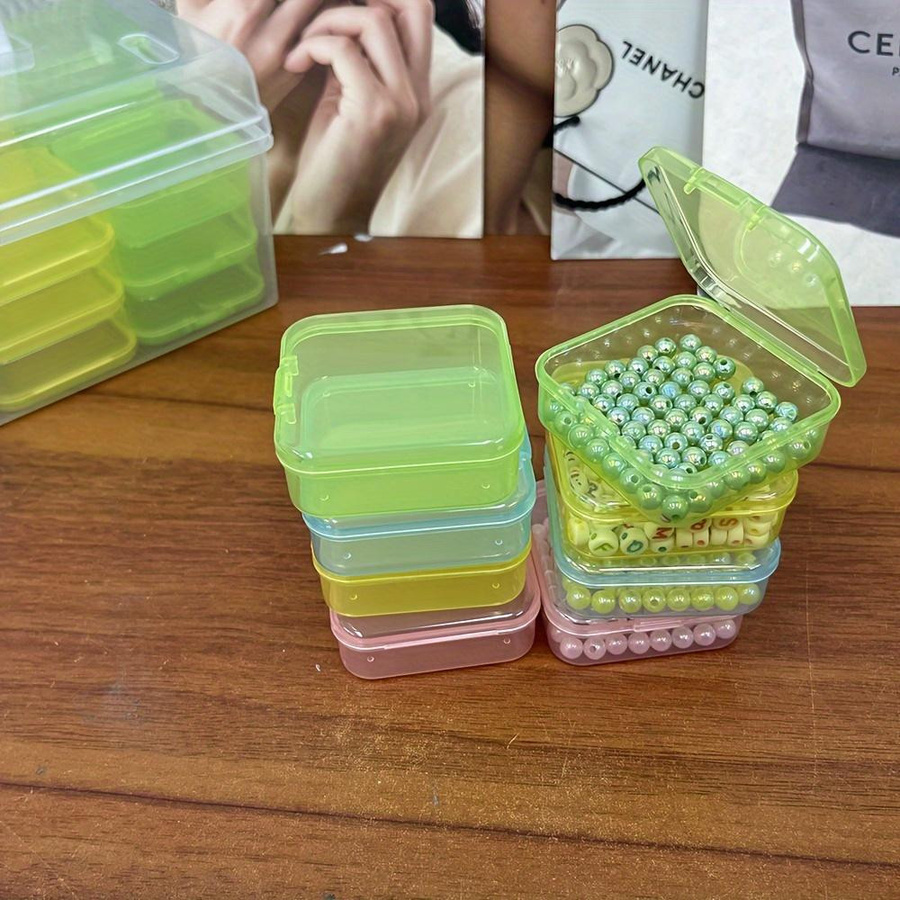 HappyhomeEE 32-teiliges Aufbewahrungsbox-Set aus Kunststoff in Weiß für Bastelperlen, Schmuck und Nagelzubehör - Bild 2