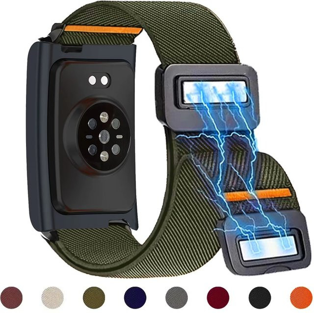 I LOVE LUO Uhrenarmband Nylon, Schwarz, Unisex, 22 mm - Bild 1