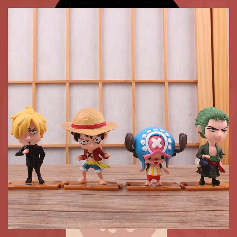 10er Set Anime Figuren One Piece Luffy und Zoro aus Kunststoff, mehrfarbige PVC Modell Figuren für Auto Dekoration und Geschenke von Bandai - Bild 4