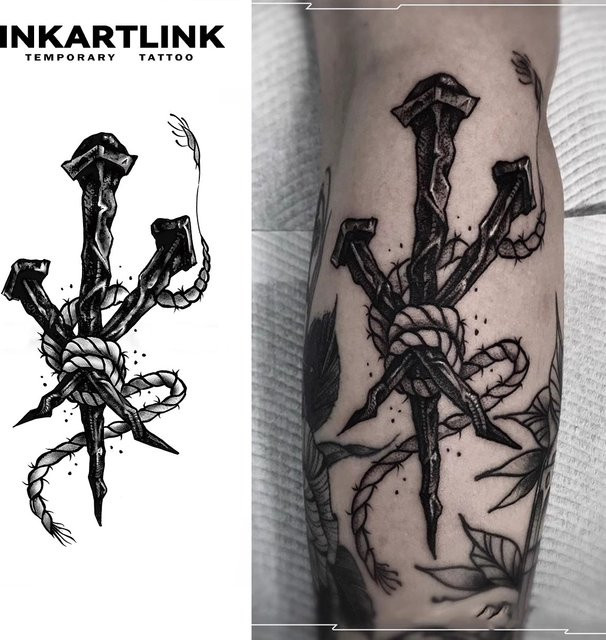Temporäres Nagel-Tattoo, wasserfester semi-permanenter Aufkleber, Unisex - Bild 1