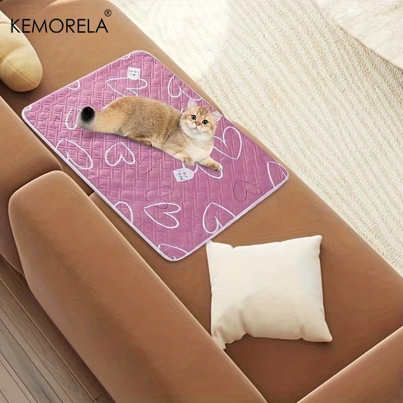 2 Stück KEMORELA Haustier-Pipi-Matte extra groß, wiederverwendbar und rutschfest, pink, aus Polyester für Hunde, Kaninchen, Meerschweinchen und Hamster - Bild 2