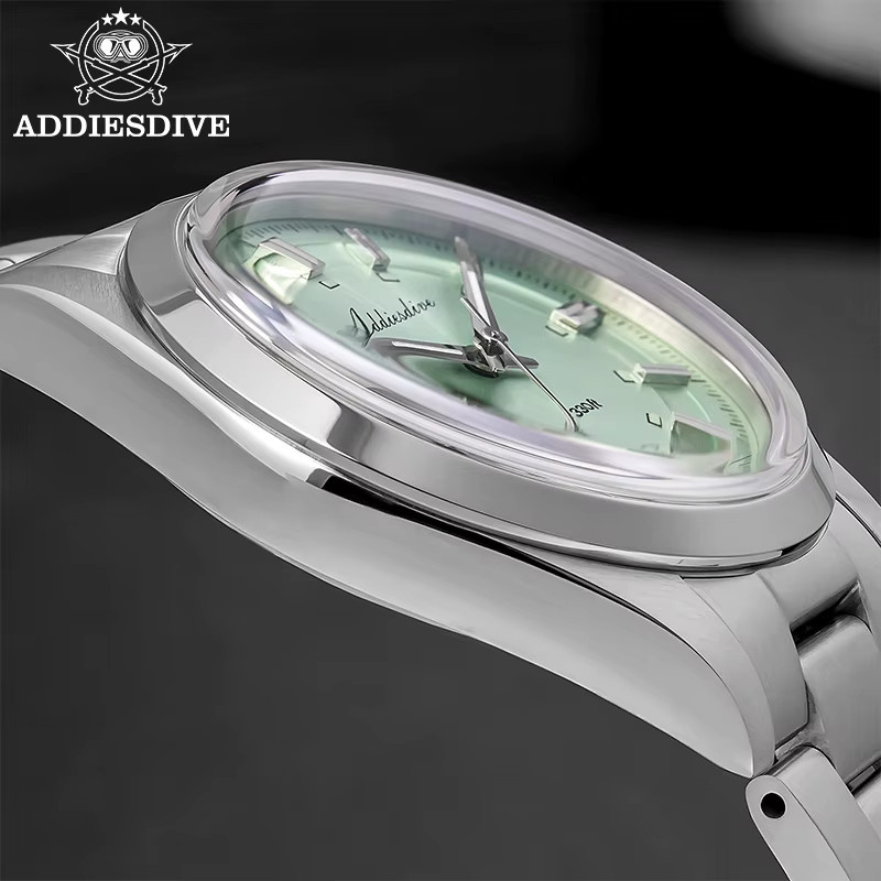 ADDIESDIVE Analoguhr, Quarz, Edelstahl, 10 ATM, Herren, Silber - Bild 3