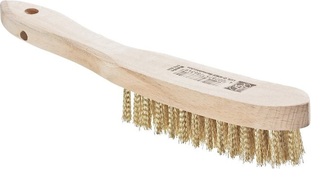 LUX-TOOLS Drahtbürste Messing 4-reihig in Gold - Bild 1