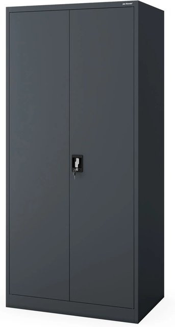 Abschließbarer Aktenschrank Jan Nowak JAN H D600 aus Stahl in Anthrazit, H x B x T: 195 x 90 x 60 cm - Bild 1