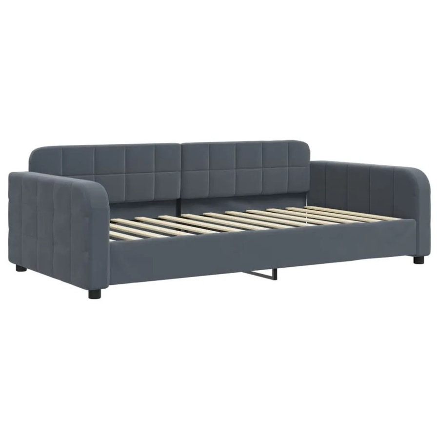 vidaXL Tagesbett aus Samt in Anthrazit, B/T/H: 223 x 110 x 71 cm - Bild 2