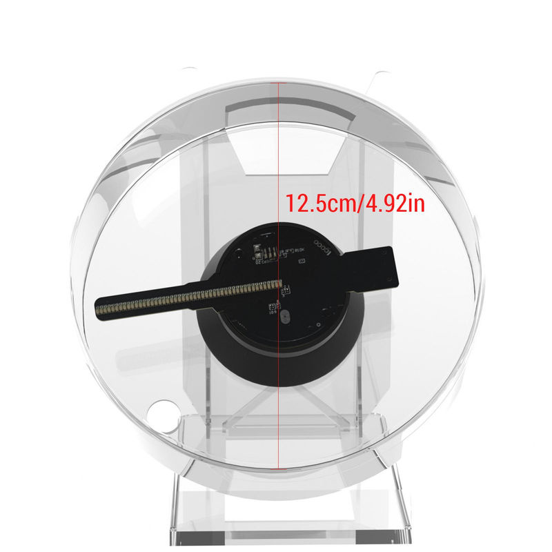 Honor Electronics 3D Hologramm Ventilator LED Projektor für Werbung und Dekoration, transparent/schwarz, Durchmesser: 11 cm - Bild 6