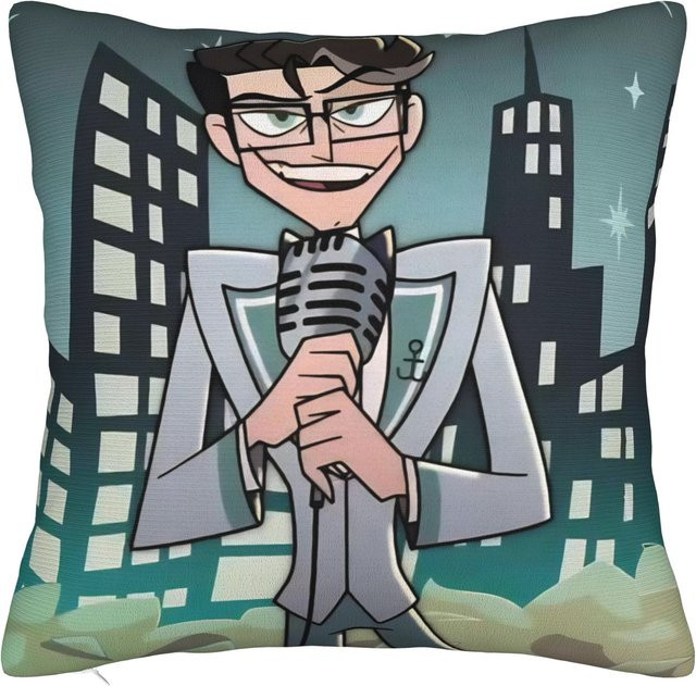 Dekorative Kissenhülle JMG Clothing R-Radiostatic Vox Alastor Merch in Grau, Breite: 30 cm, Höhe: 30 cm - Bild 1
