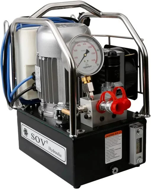 SOV Industrielle elektrische hydraulische Zylinderpumpe als elektrische Kolbenpumpe in Silber - Bild 1