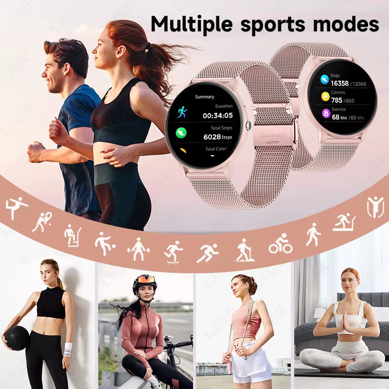 LIGE Smartwatch, Edelstahl, Grün, Unisex - Bild 3