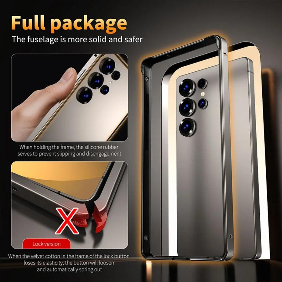 Aluminium Metallrahmen Schutzhülle für Samsung Galaxy S26 S25 S24 Ultra Plus mit Wärmeableitung in Business-Farbe - Bild 4
