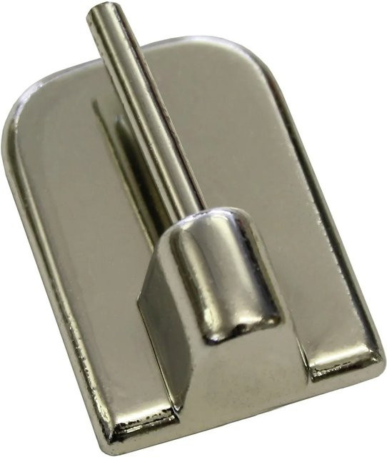 Gardinia Klebehaken für Vitragestangen Ø 11 mm in Silber, 4er Pack - Bild 1