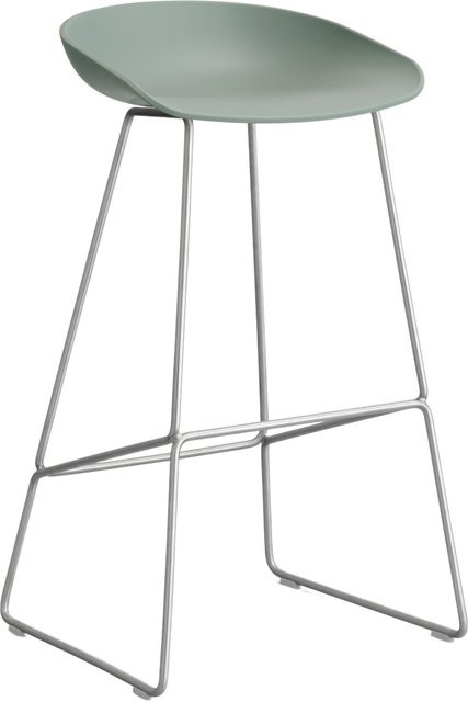 HAY About A Stool AAS 38 Hocker in Grün aus Stahl und Polypropylen - Bild 1