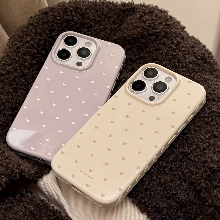 Stoßfeste Handyhülle mit Koreanischem Liebes-Herz-Design für Apple iPhone 17 16 15 14 13 12 11 Pro Max in Bonbonfarben - Bild 2