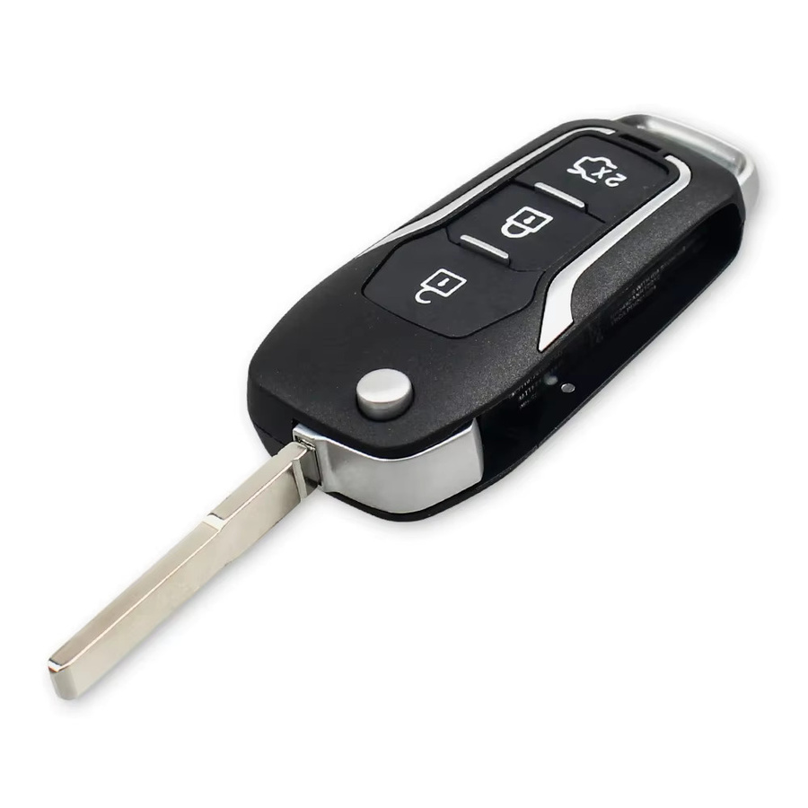 Keyyou Modifiziertes Schlüsselgehäuse für Ford Focus und Fiesta 2013, HU101 Blade Version, Klappbares Autoschlüssel Etui, Schwarz - Bild 3