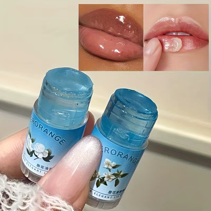Herorange Blumen-Lippenbalsam, glänzend, Unisex - Bild 3