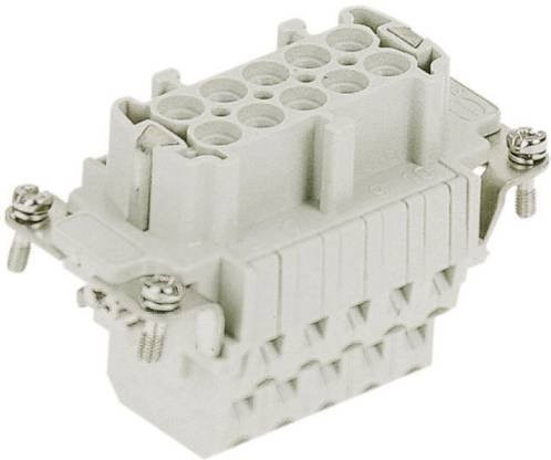 HARTING Han E 10 + PE Buchseneinsatz mit Käfigzugfeder, Grau, 09330102772 - Bild 1