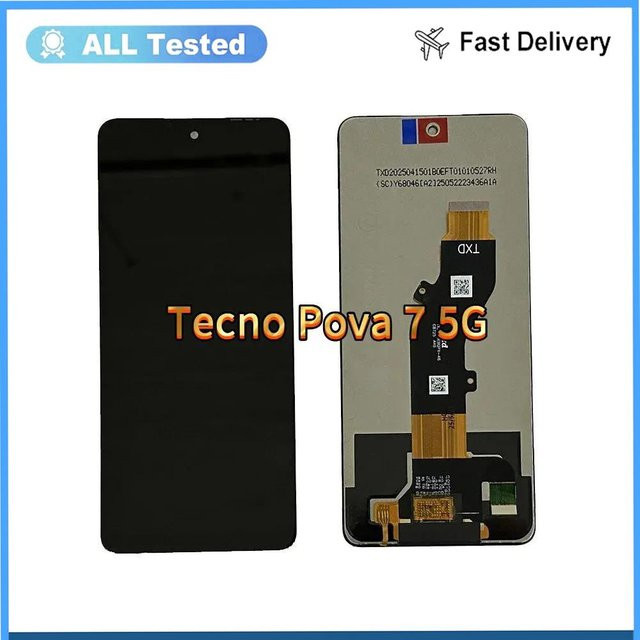 LCD-Bildschirm und Digitizer Vollbaugruppe für Tecno Pova 7 5G in Grau - Bild 1