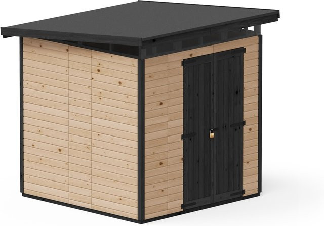 UPYARD Holz-Gartenhaus Strongbox XL Braun Pultdach Lasiert B/T/H: 190 x 76 x 230 cm - Bild 1