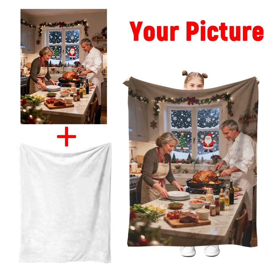 SRH Weihnachts-Baby-Flanellblanke aus Polyester, Mehrfarbig, antistatisch und fusselfrei - Bild 2
