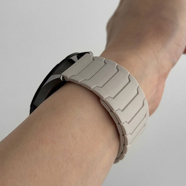Uhrenarmband Silikon, 22 mm, Weiß, Unisex - Bild 1
