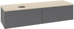V&B Waschtischunterschrank Antao ohne Frontstruktur in Anthrazit lackiert, B/T: 160 x 50 cm - Bild 1