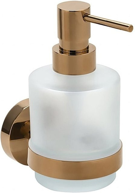 Boral Seifenspender MINI aus Messing in Gold und Milchglas für Bad und Küche, B/T/H: 7,5 x 10 x 14,5 cm, 200 ml - Bild 1