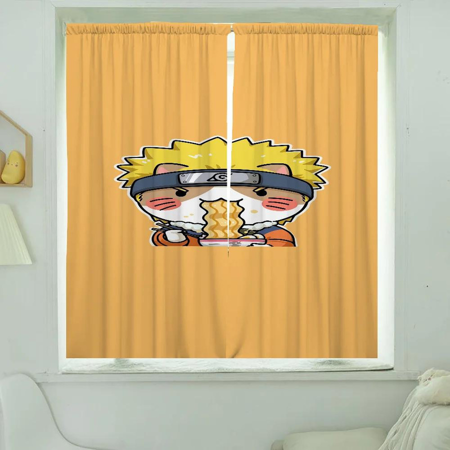 Naruto Verdunkelungsvorhänge Set aus 2 Stück für Wohnzimmer und Schlafzimmer Breite: 50 cm, Höhe: 70 cm - Bild 1