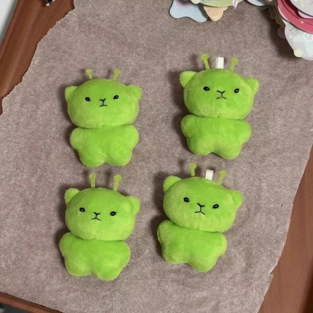 Linyi toy Alien-Katze Plüsch Schlüsselanhänger, green, Unisex - Bild 1