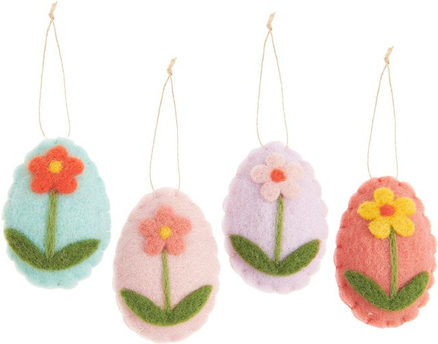 Rico Design Oster-Aufhänger Filz-Eier mit Blumen in Mehrfarbig - Bild 1