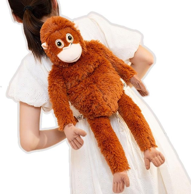 Linyi toy Gorilla-Plüschrucksack, Rot, Orange, ab 14 Jahren - Bild 1
