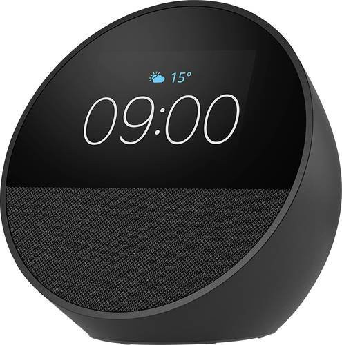 Amazon Echo Spot 2024 Smart Clock mit Alexa, Schwarz - Bild 1