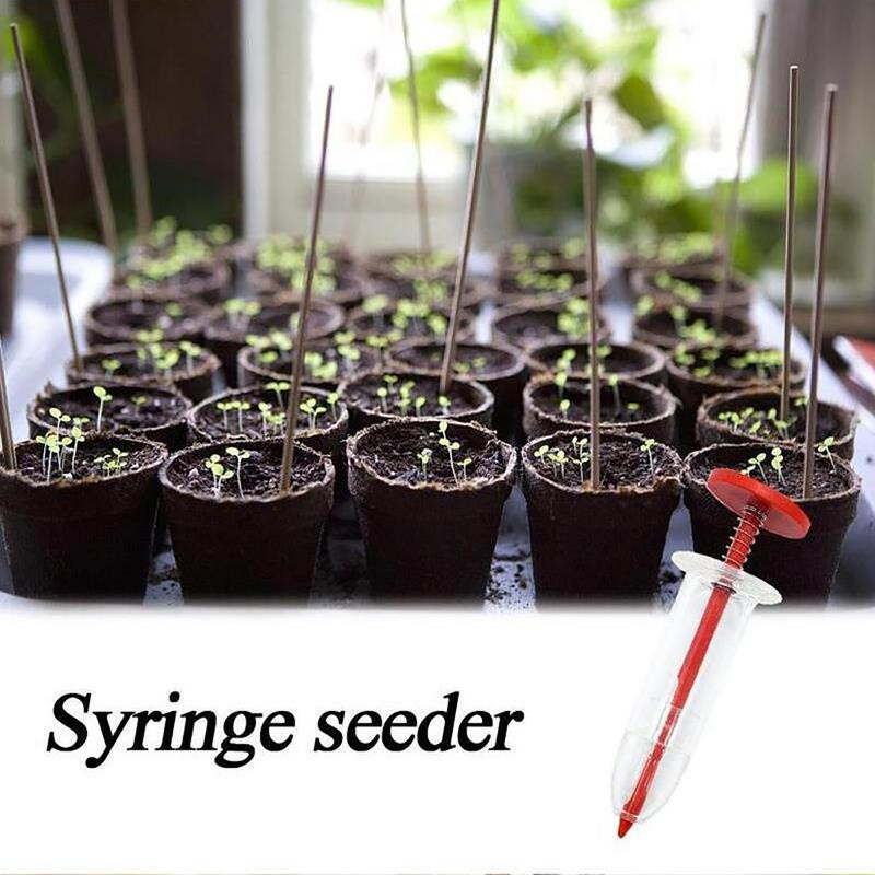 XYNN Mini-Sämaschine manuell, verstellbare Hand-Sämaschine in Rot für die Gartenarbeit von Blumen und Pflanzen - Bild 3