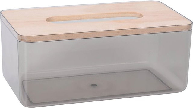 TOMTOP JMS Papierhandtuchspender und Taschentuchbox aus Holz und Kunststoff in Schwarz - Bild 1