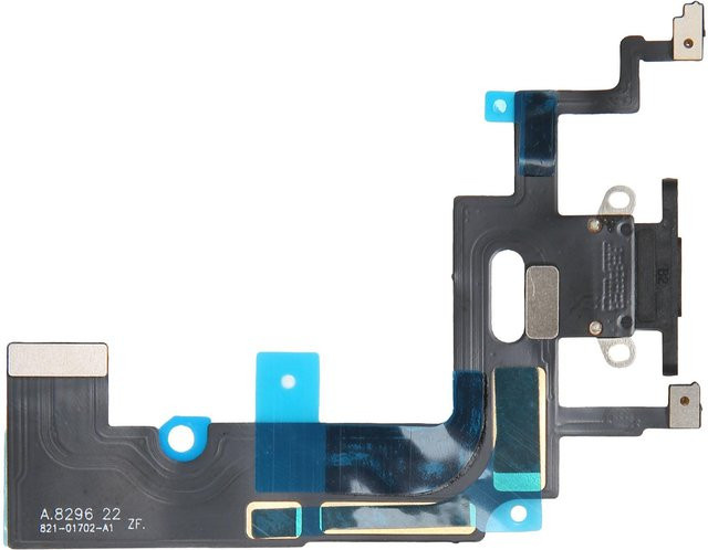 Apple Ersatz Ladeanschluss und Datenanschluss Flexkabel für iPhone XR in Schwarz - Bild 1