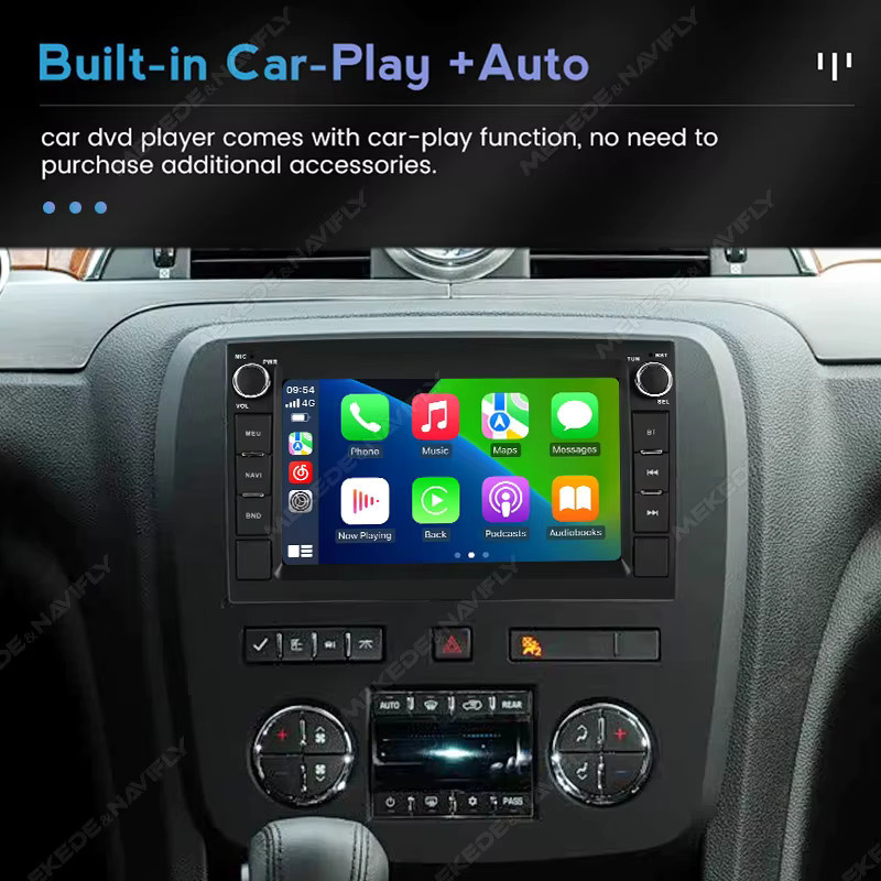 STRONGNAVI Android 15 Autoradio mit 7 Zoll Display für GMC Yukon Sierra Chevrolet Silverado Impala Buick Enclave in Schwarz mit GPS und Carplay - Bild 2