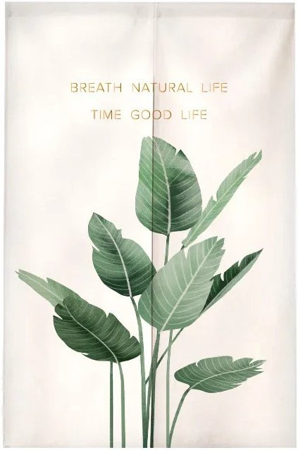 VIKAMA Nordic Plant Sichtschutz-Türvorhang mit floralem Design in Multicolour, B/H: 90 x 65 cm - Bild 1