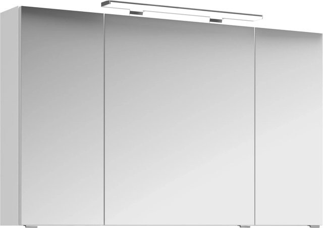 Pelipal Spiegelschrank Serie 4010 Weiß Glänzend mit Soft-Close-Türen und Regalen, Breite: 120 cm - Bild 1