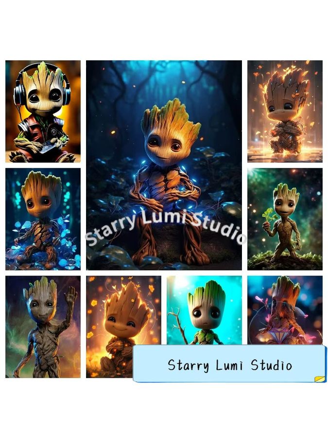 KAYOU Diamond Painting Kit Guardians of the Galaxy Groot 5D DIY Diamant-Stickerei in Multicolour - Bild 3