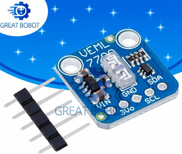 baishundianzi VEML7700 Umgebungslichtsensormodul in Blau für Arduino und Raspberry Pi mit I2C Schnittstelle zur Lichtmessung bis 120k Lux - Bild 1