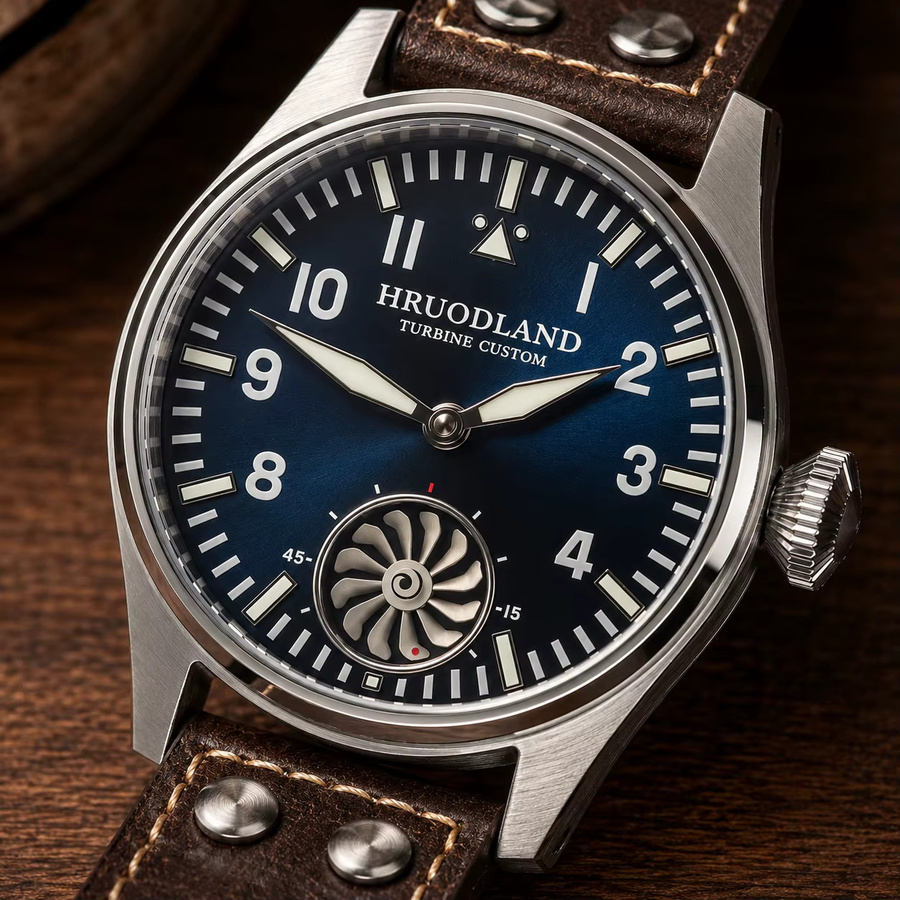 HRUODLAND Armbanduhr, Edelstahl, Handaufzug, Saphirglas, Herren - Bild 4