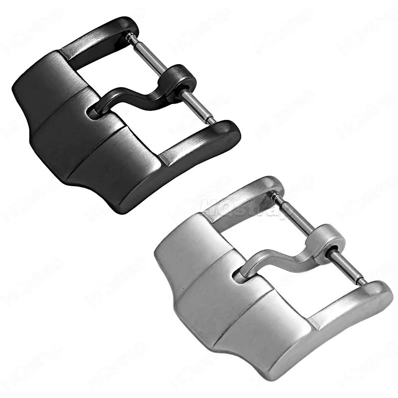HQstrap Dornschließe 18mm, Metall, Silber, Schwarz, Uhrenarmbandverschluss - Bild 2
