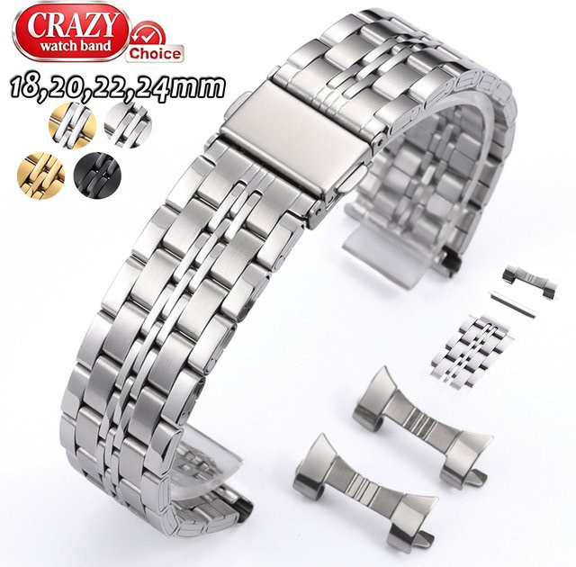Uhrenarmband Edelstahl, Silber, crazyband - Bild 1