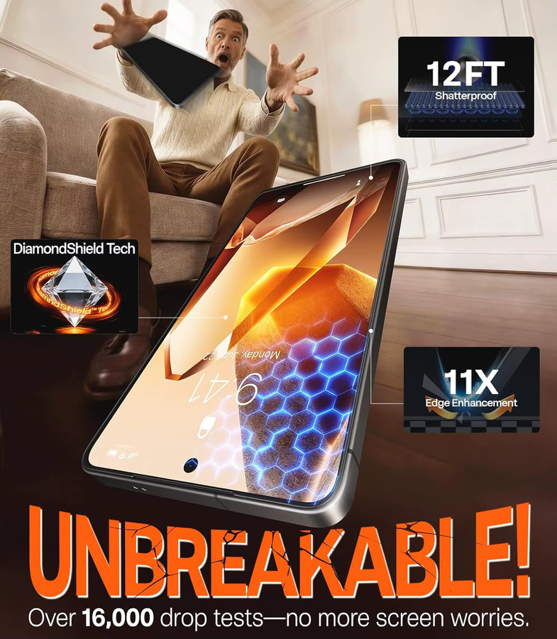2 Stück Samsung Galaxy S26 Ultra Displayschutzfolien aus gehärtetem Glas, transparent, 9H Härtegrad - Bild 2