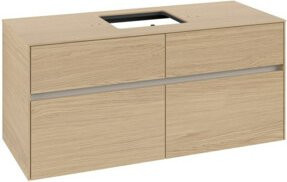 V&B Waschtischunterschrank Collaro in Nordic Oak mit mittigem Waschtisch, B/T/H: 120 x 54,8 x 50 cm - Bild 1